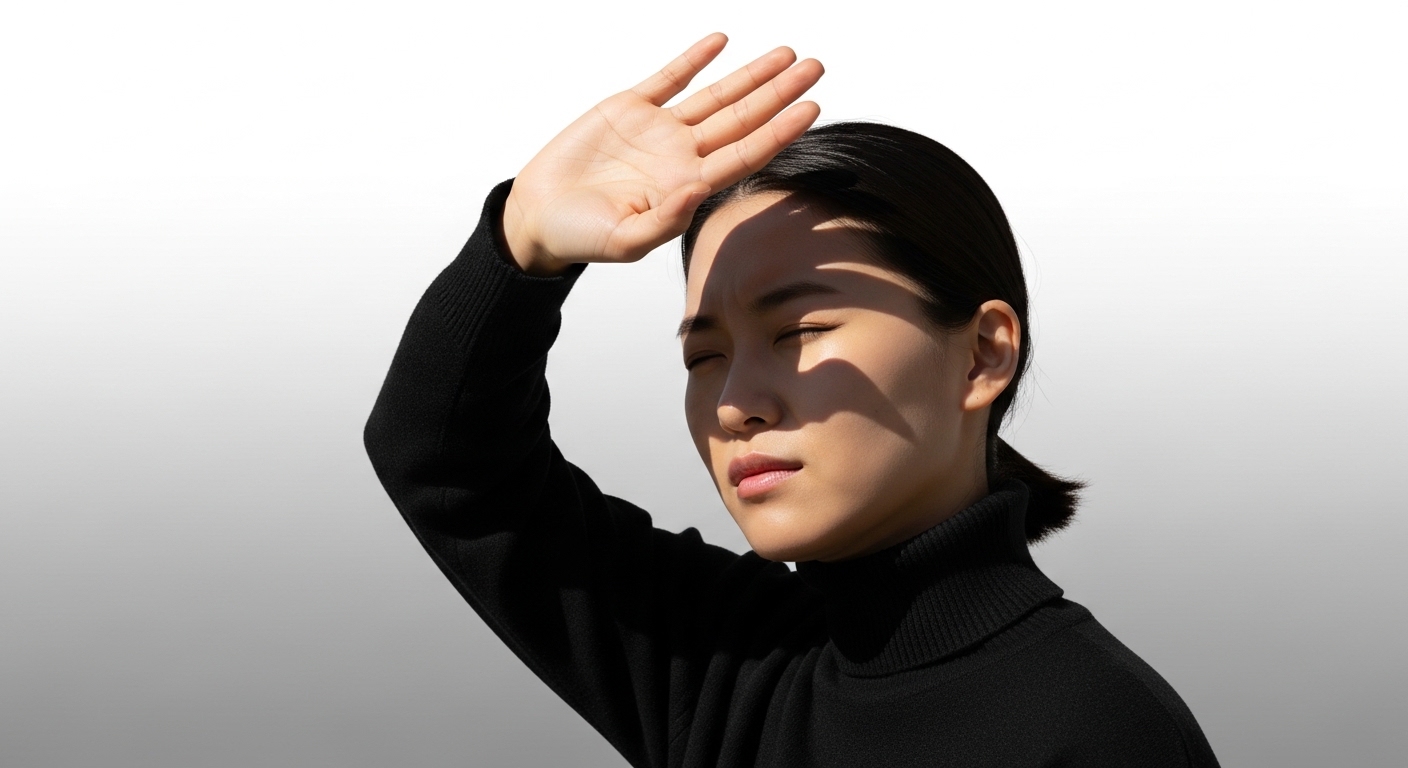 야간에 동공이 확장되어 불빛이 퍼져 보이거나 안구건조증으로 눈물막이 불안정해진 상태